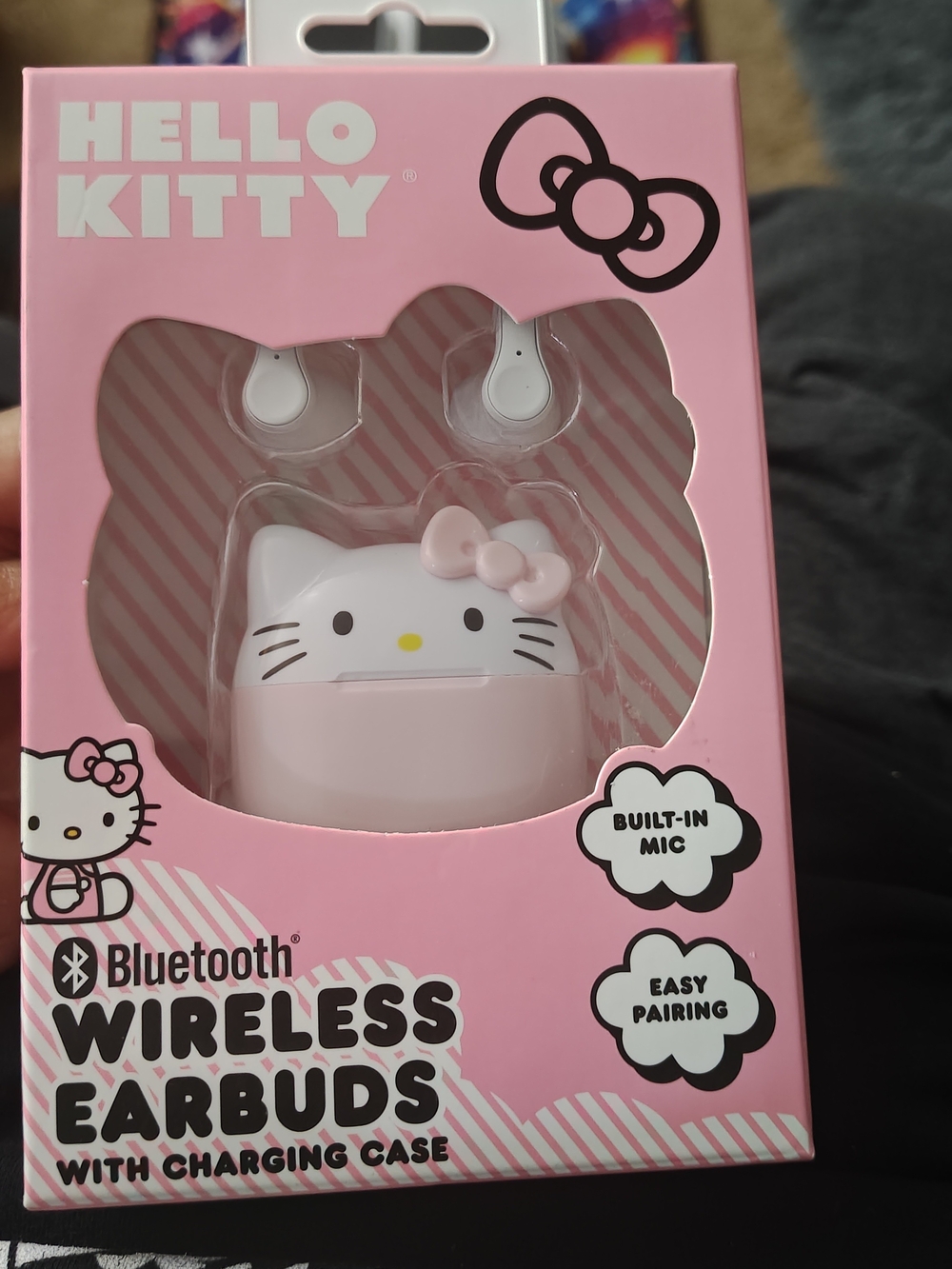 Hello Kitty Pink Bluetooth Wireless Earbuds with Charging Case